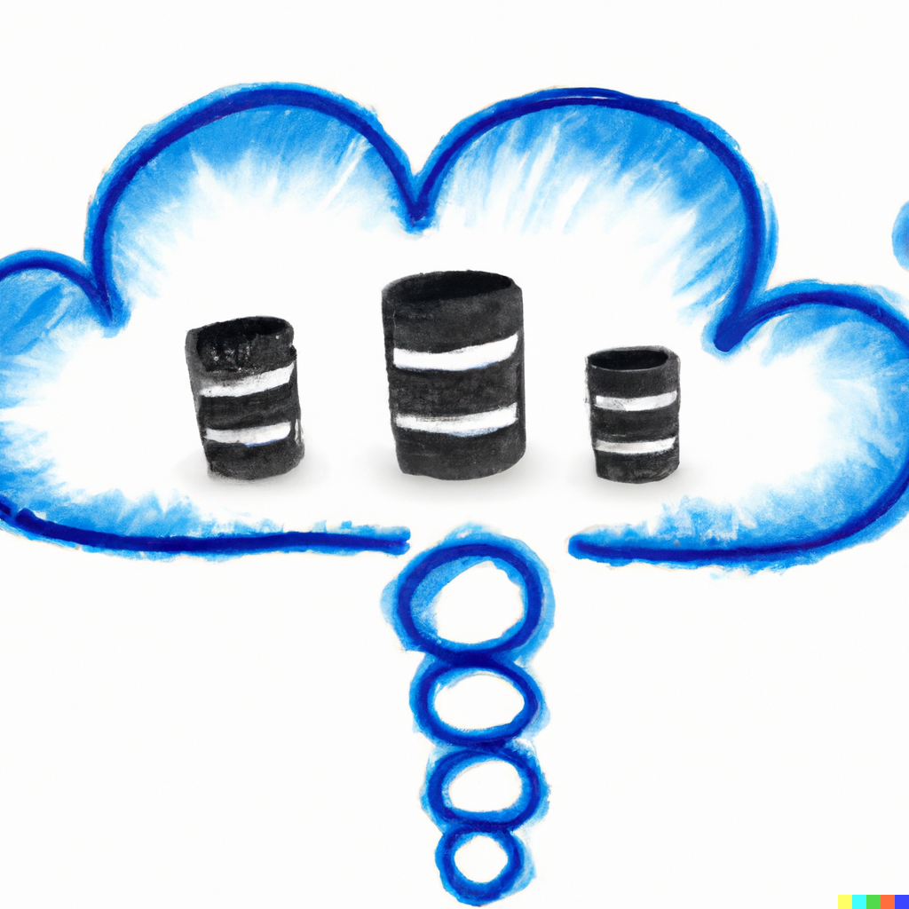 DALL·E 2023 03 01 08.44.24 Database in the cloud pixar style